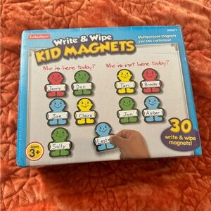 Write and wipe Kid magnets